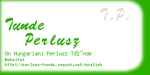 tunde perlusz business card